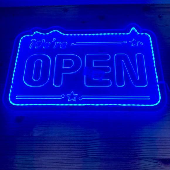 LED Open Sign‎ Business Store Window Display Light Multi Color -NIB- - Picture 4 of 7